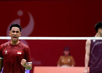 Pertandingan Tim Putra Indonesia Melawan China di Final