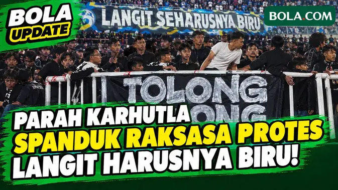 Karhutla Indonesia, Bobotoh Persib Bentang Spanduk Protes: Langit Seharusnya Biru!