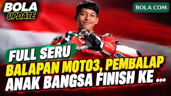 Keseruan Nonton Balapan Moto3, Pembalap Indonesia Veda Ega Sukses Finish Terdepan